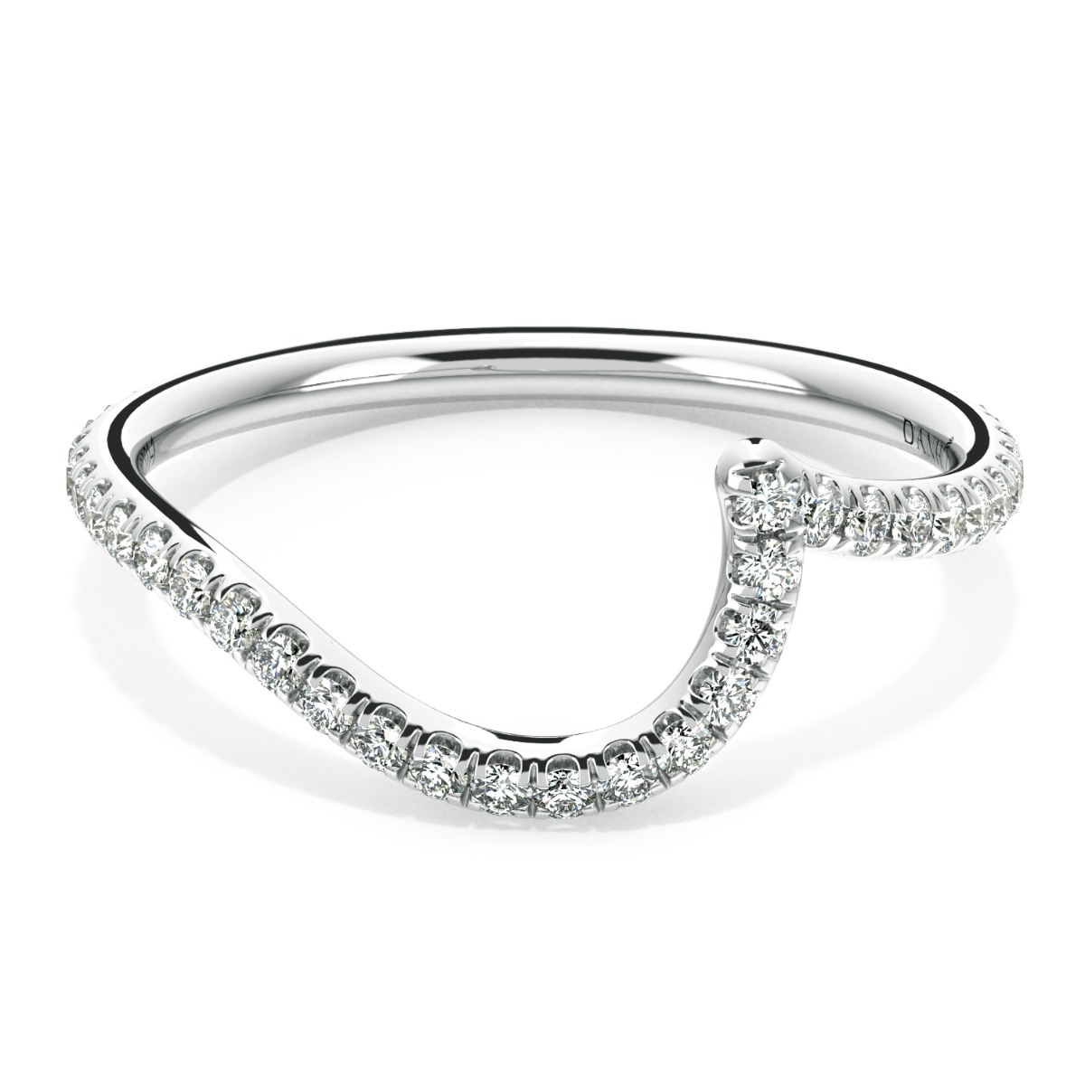 Abbraccio Curvy Diamond Wedding Band