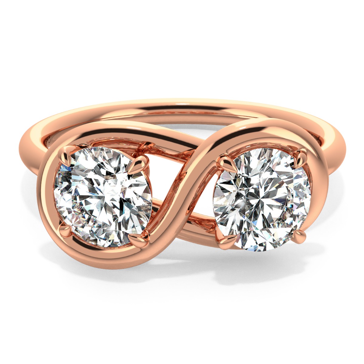 Abbraccio Infinity Single Shank Engagement Ring