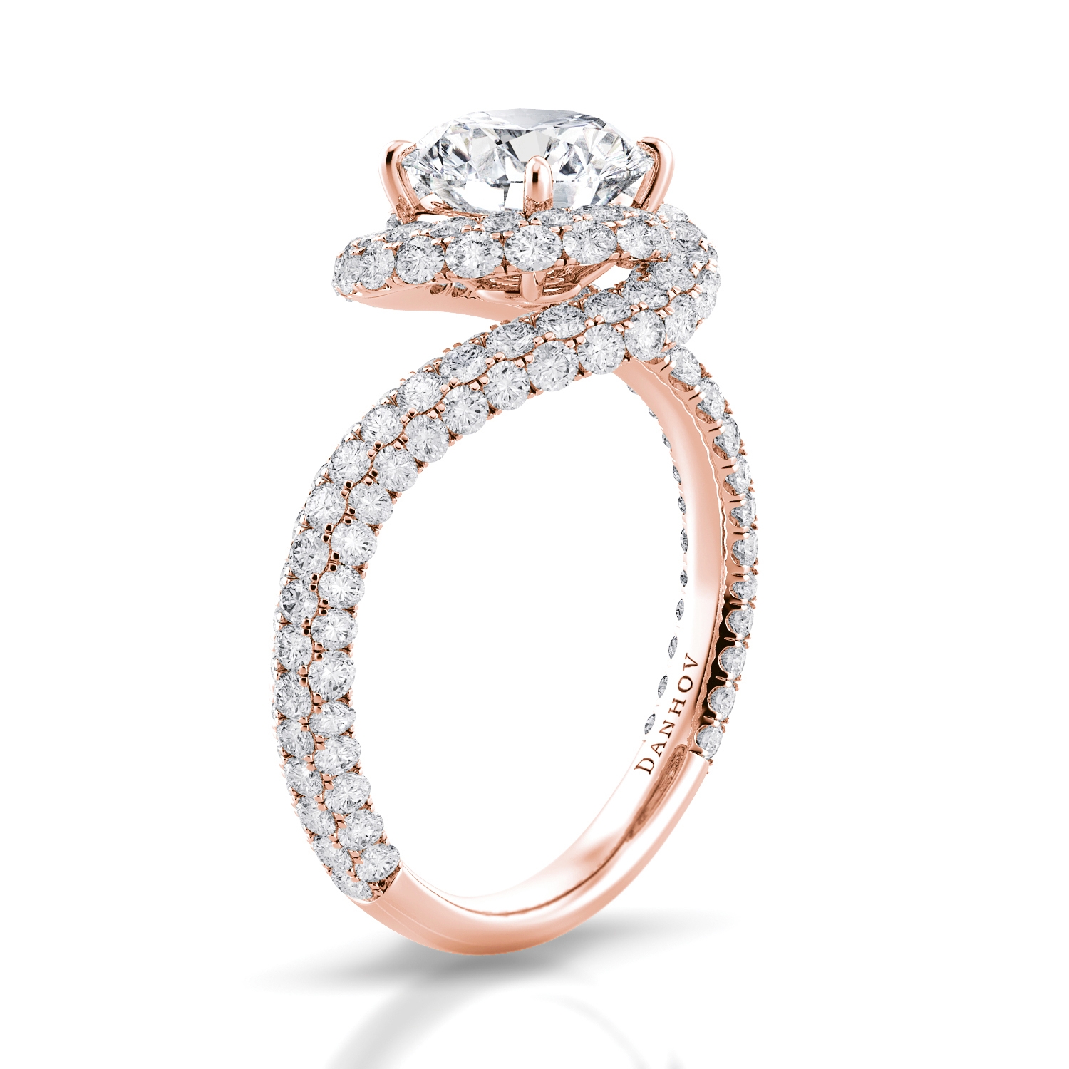 Abbraccio Swirl Engagement Ring