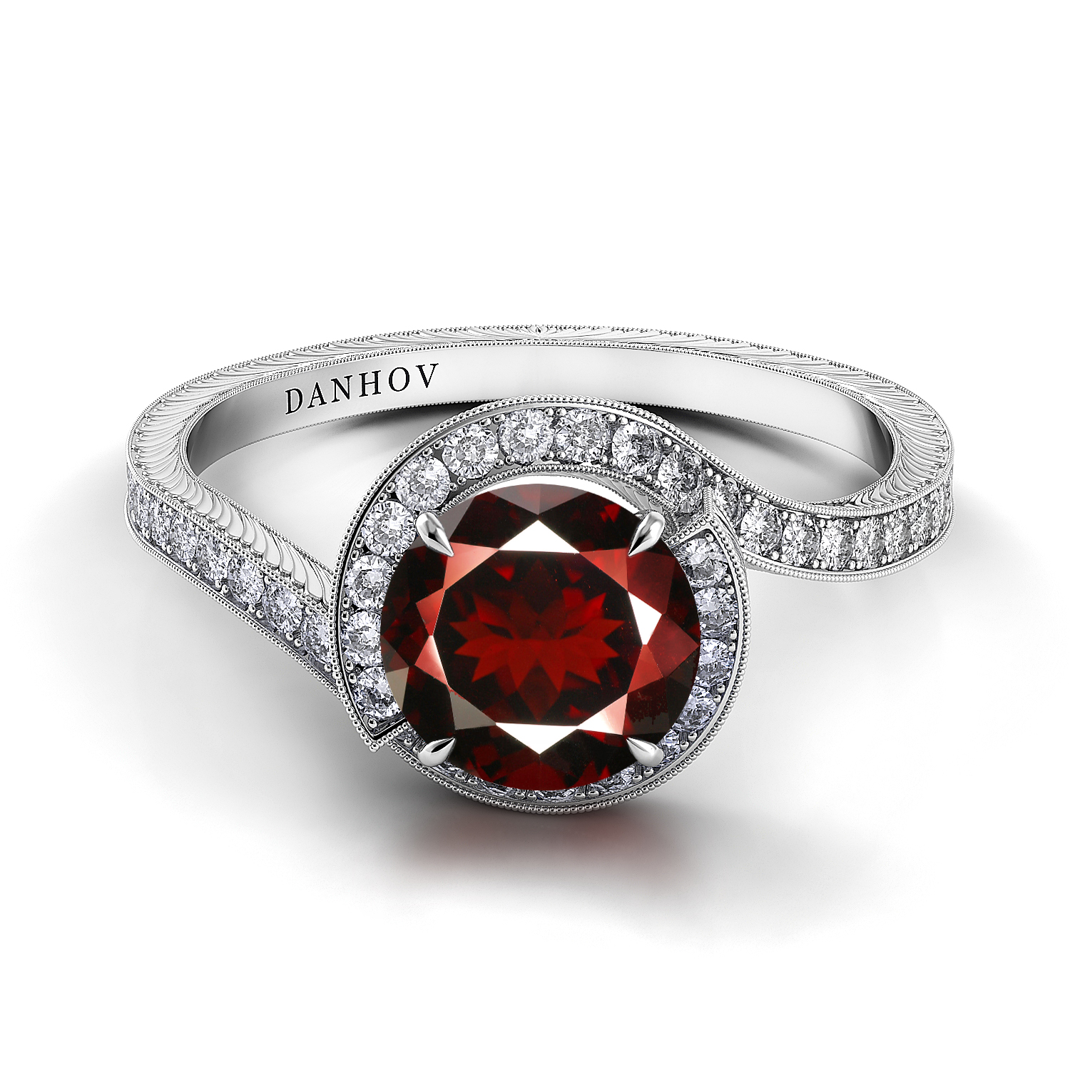 Abbraccio Swirl Engagement Ring