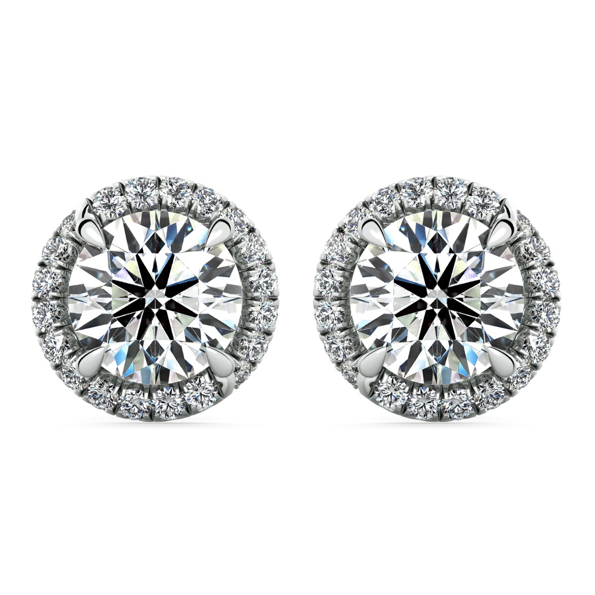 Abbraccio Swirl Cusion Diamond Earrings