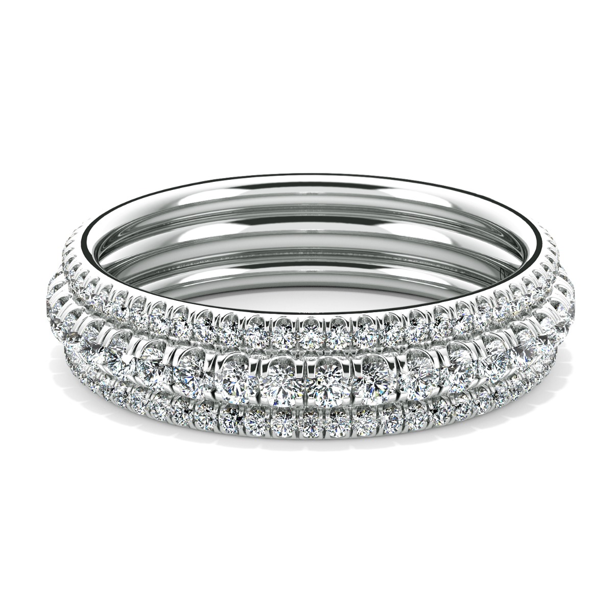 Couture Three Shank Diamond Wedding Band