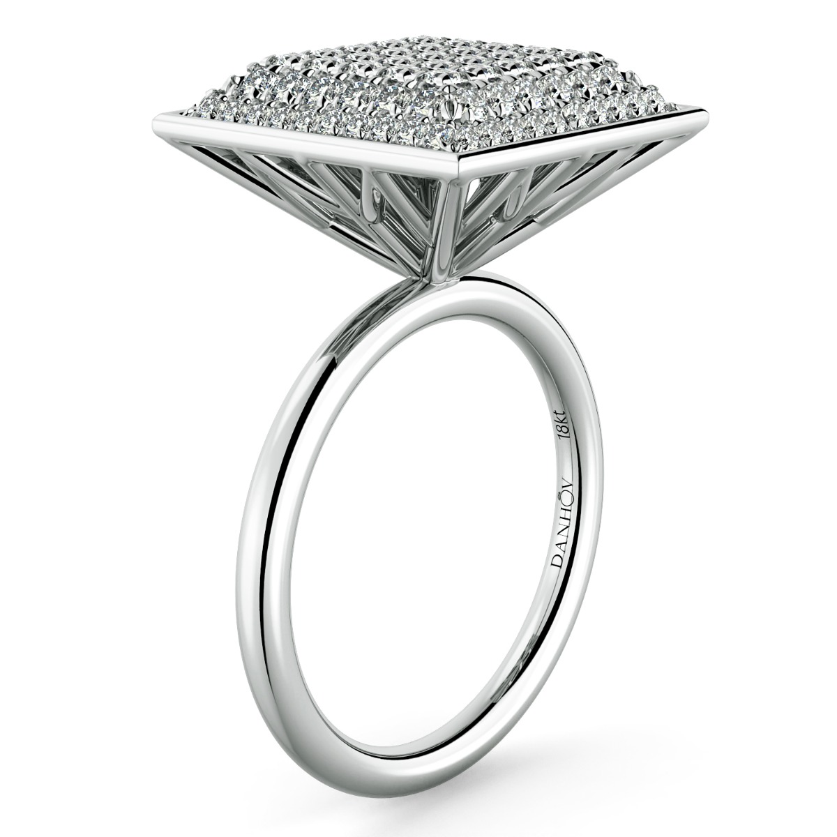 Diamante Cluster Princess Fine Ring