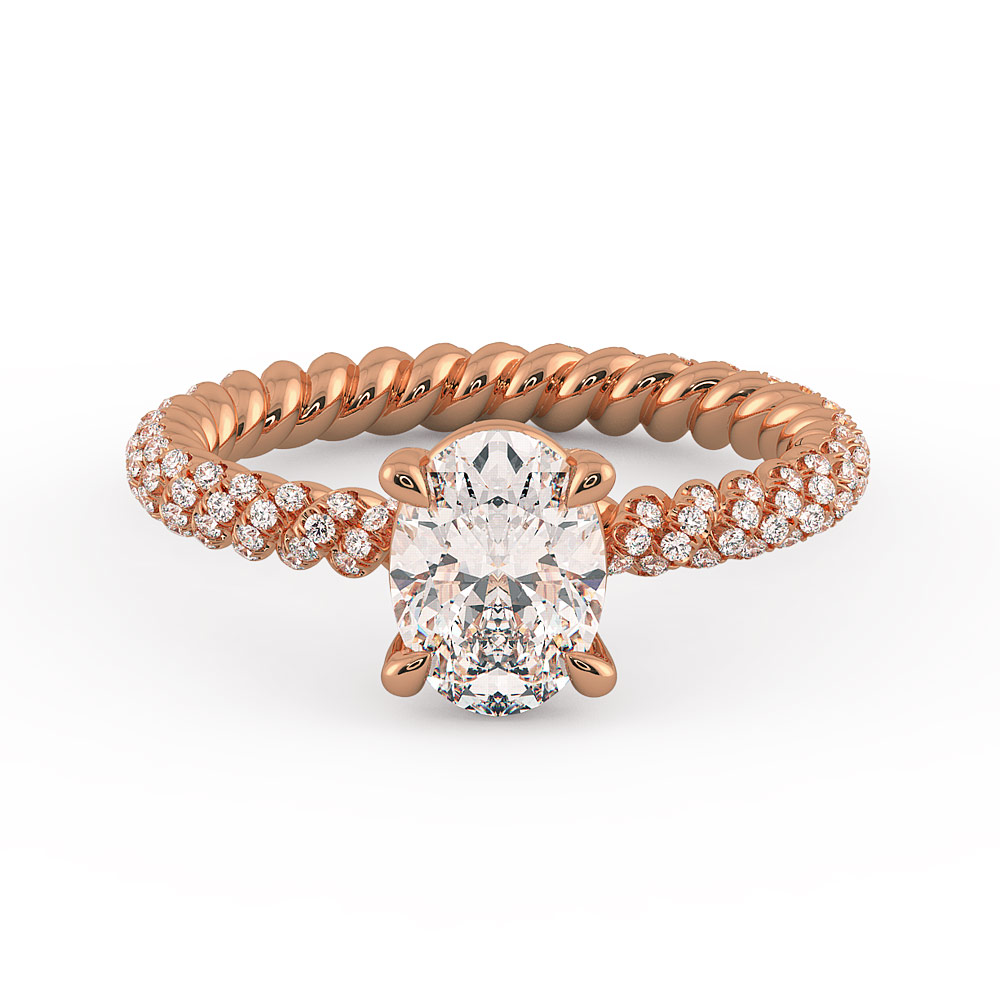 Eleganza Braided Diamond Engagement Ring