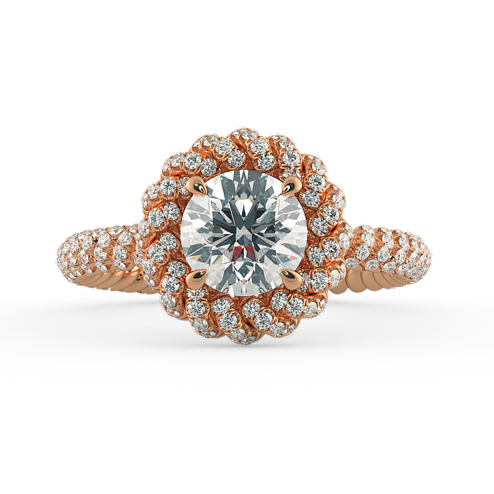 Eleganza Braided Diamond Engagement Ring