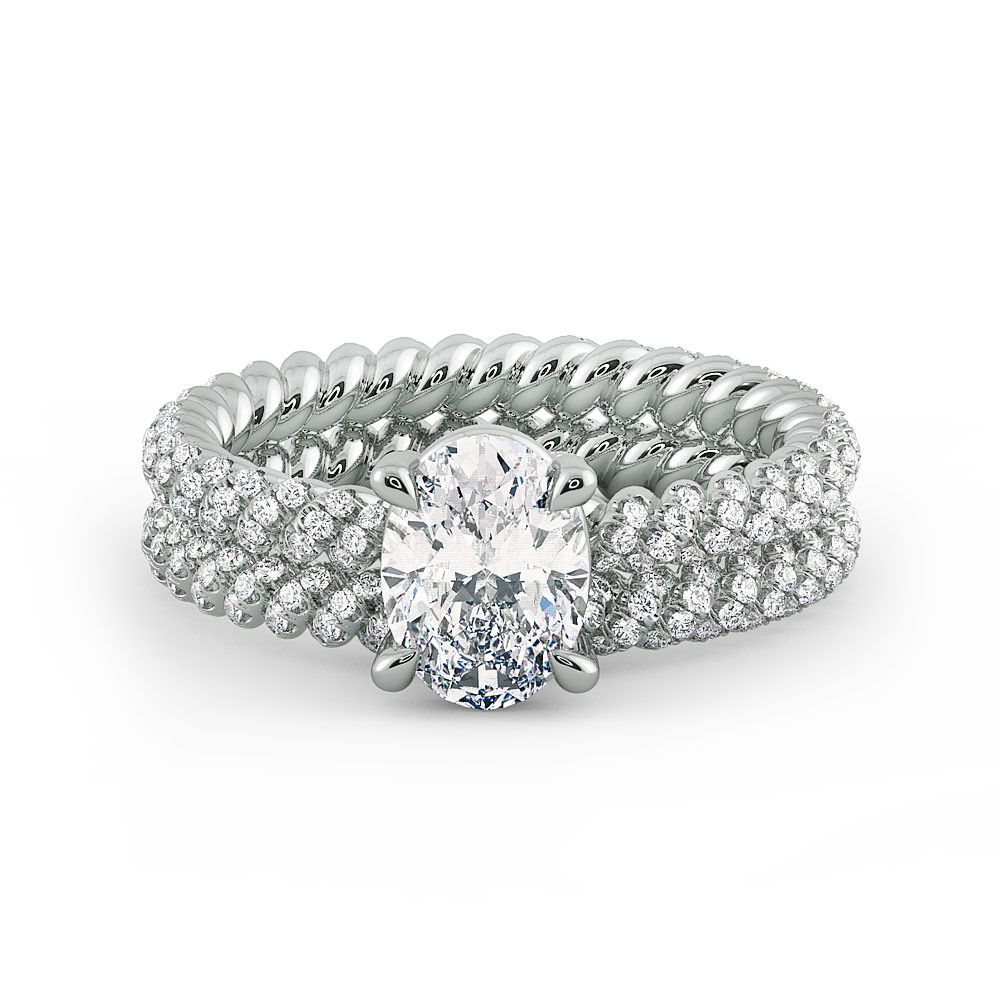 Eleganza Braided Diamond Engagement Ring