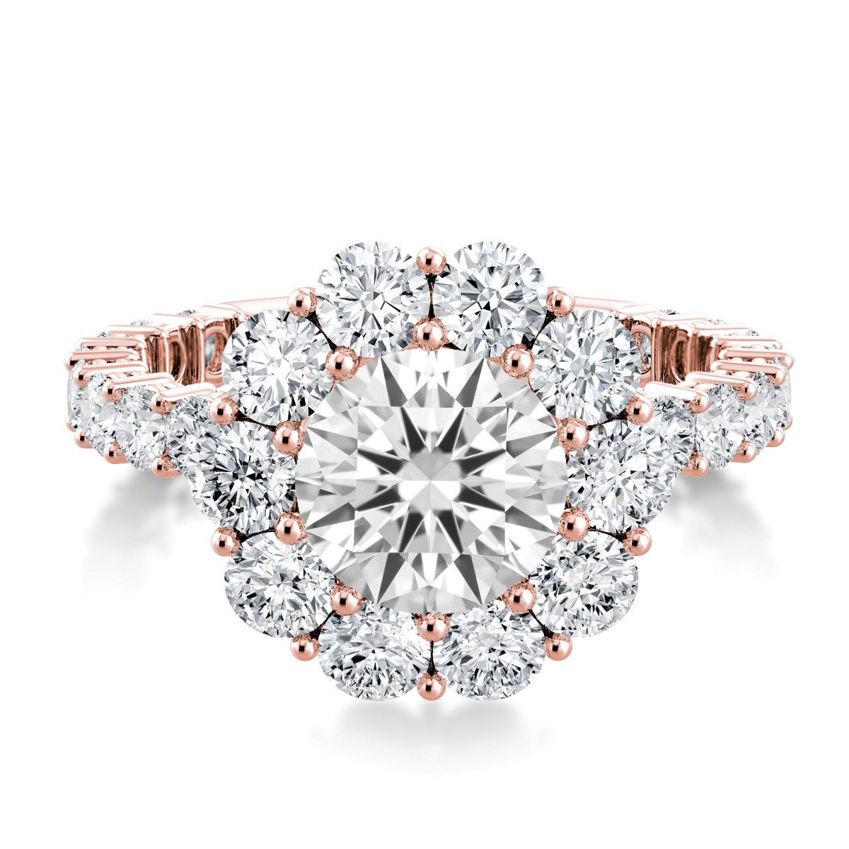 Per Lei Halo Diamond Engagement Ring