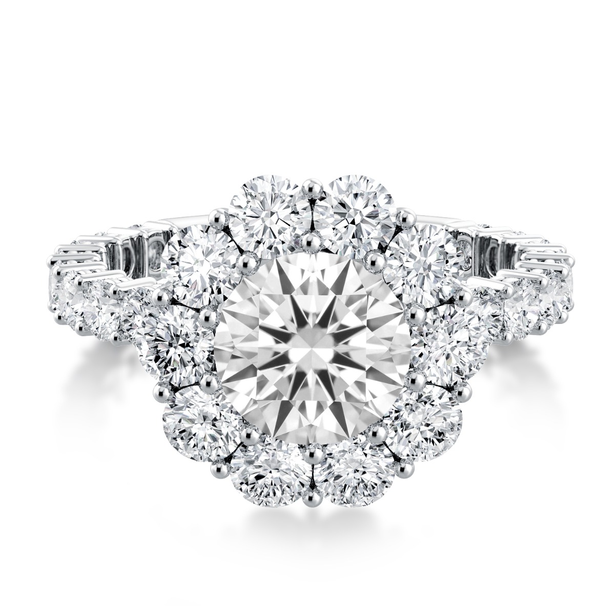 Per Lei Halo Diamond Engagement Ring