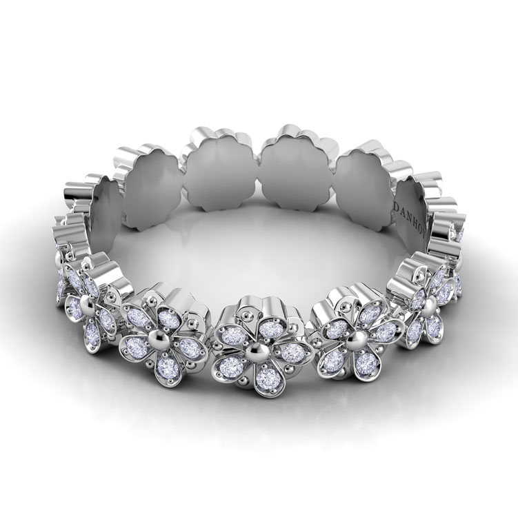 Petalo Floral Diamond Wedding Band