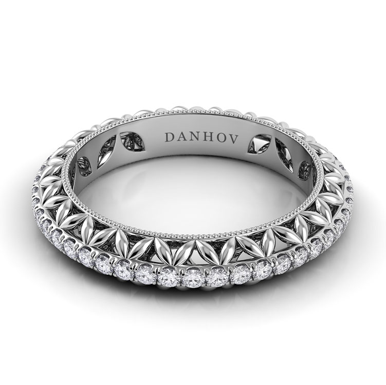 Petalo Single Shank Floral Wedding Ring