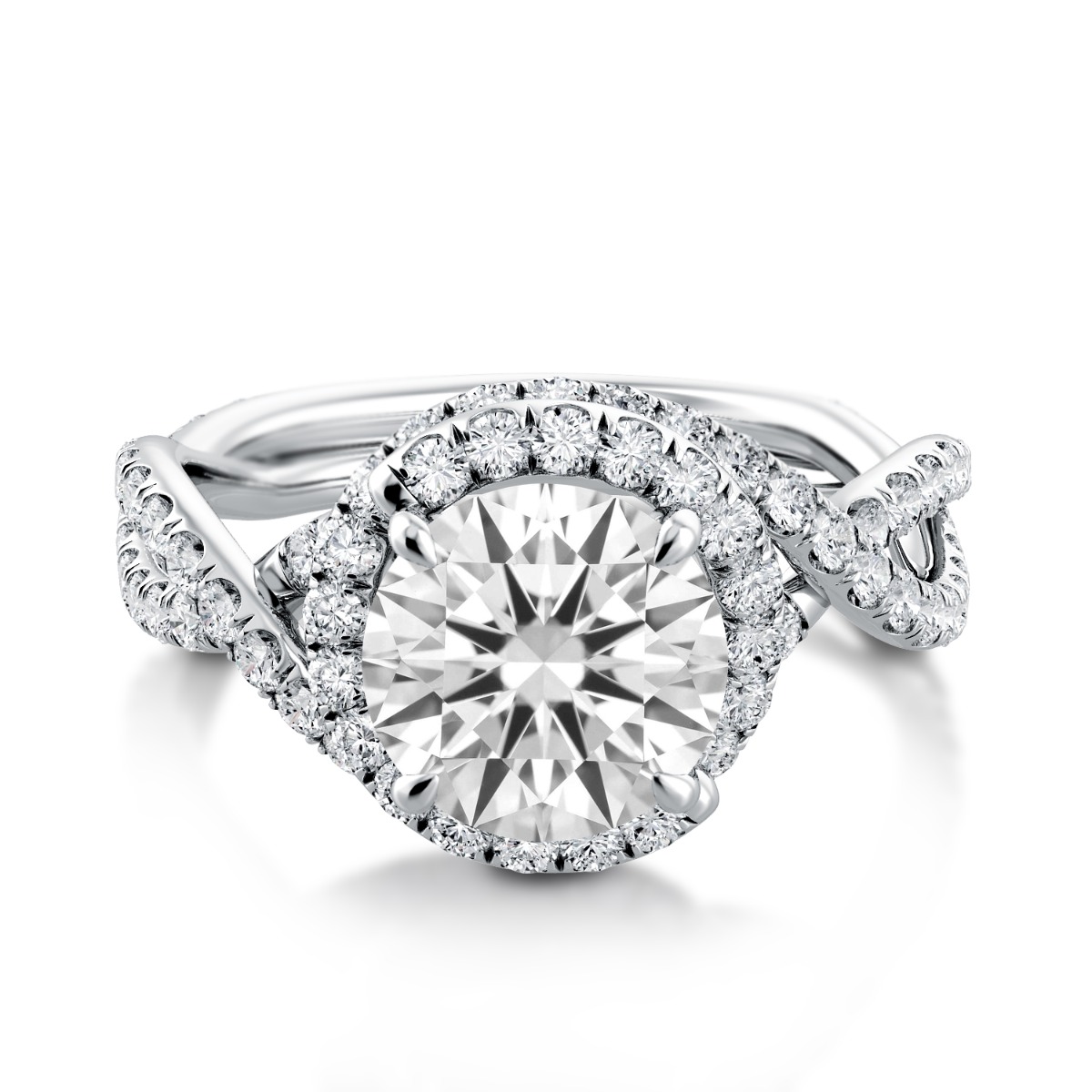 Signature Abbraccio Swirl Engagement Ring