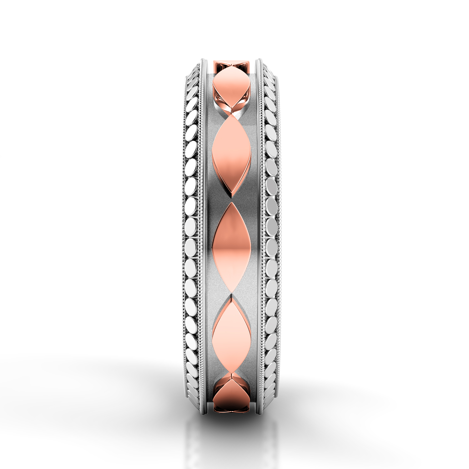 Tubetto Red Domed Wedding Ring for Men