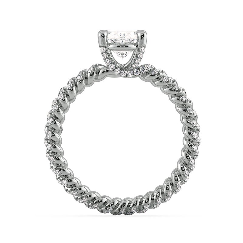 Eleganza Braided Diamond Engagement Ring