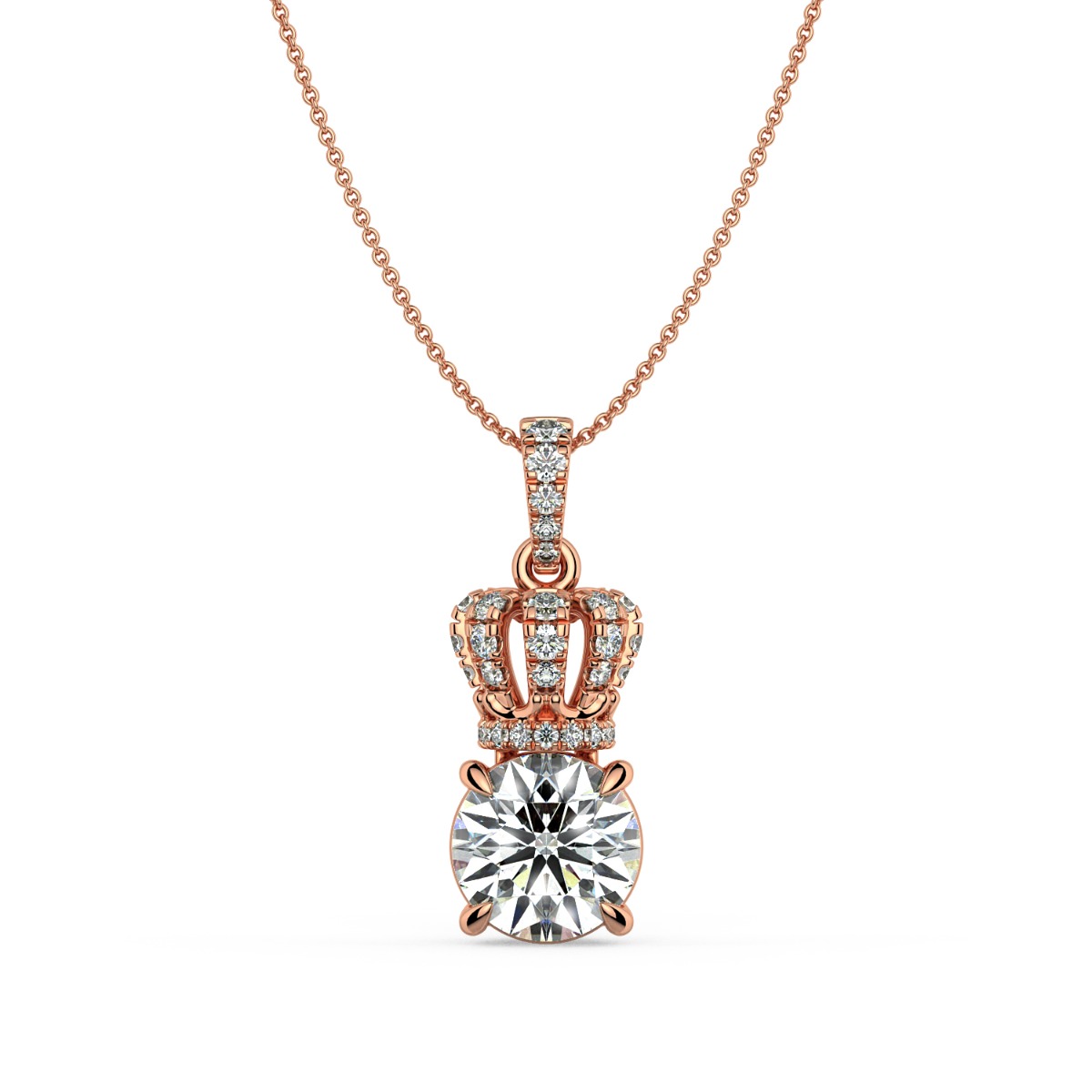 Norme de Crown Diamond Pendant