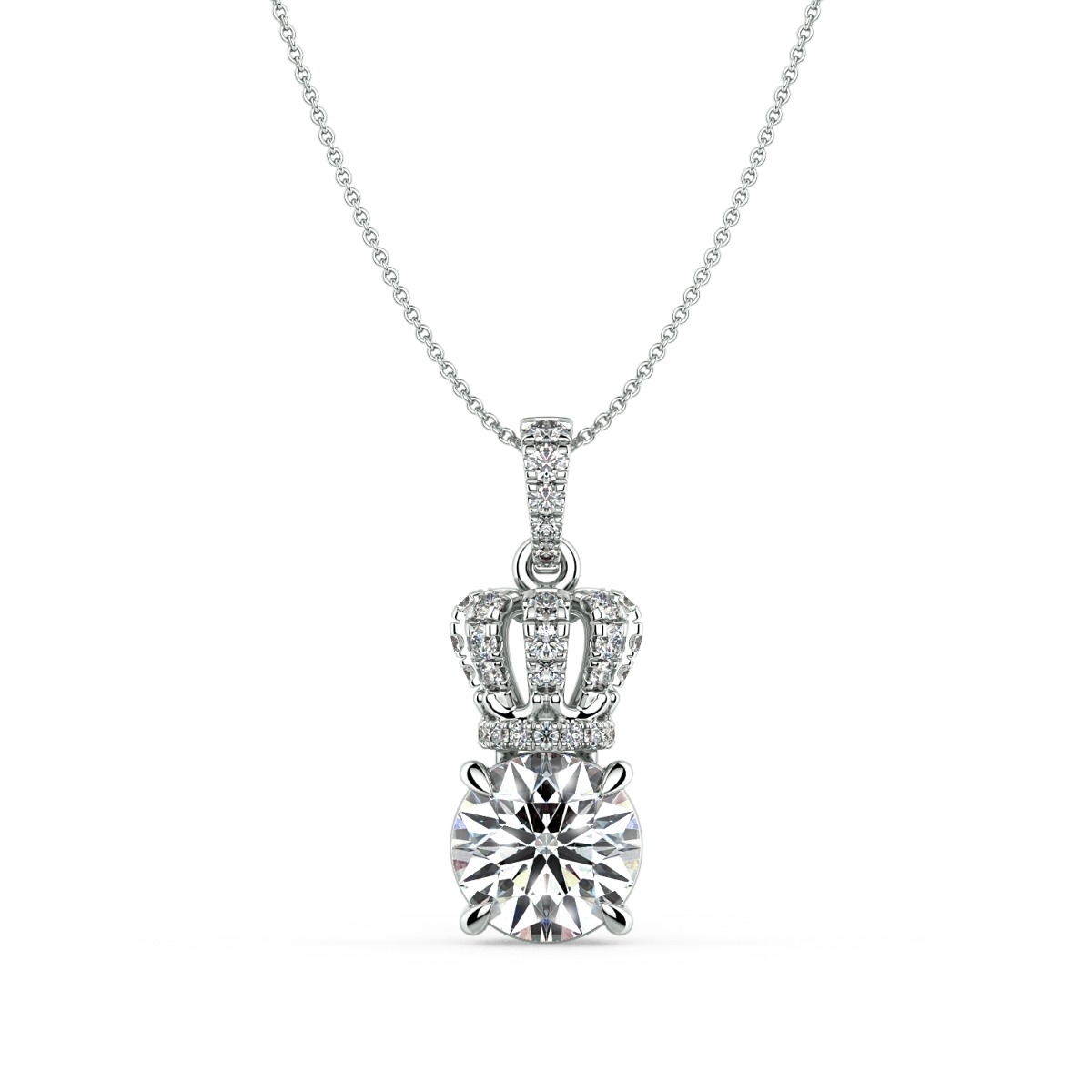 Norme de Crown Diamond Pendant