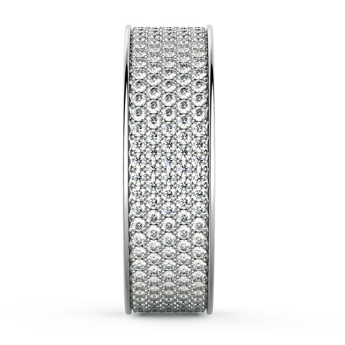Norme de Flat Diamond Wedding Band for Men