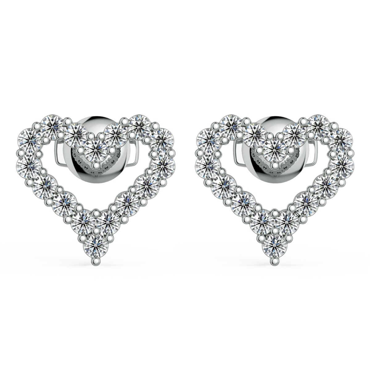 Norme de Heart Shape Diamond Earrings